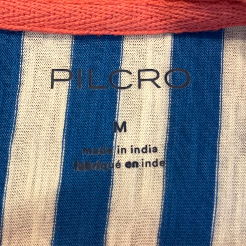 Anthropologie Pilcro Jordyn Stripe Slub Tee NWT Oversize Blue White MEDIUM NEW - Picture 11 of 14